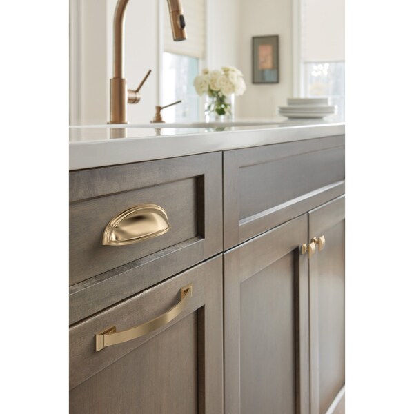 Amerock Candler 6-5/16 inch 160mm Center-to-Center Champagne Bronze Cabinet Pull - BP29364CZ