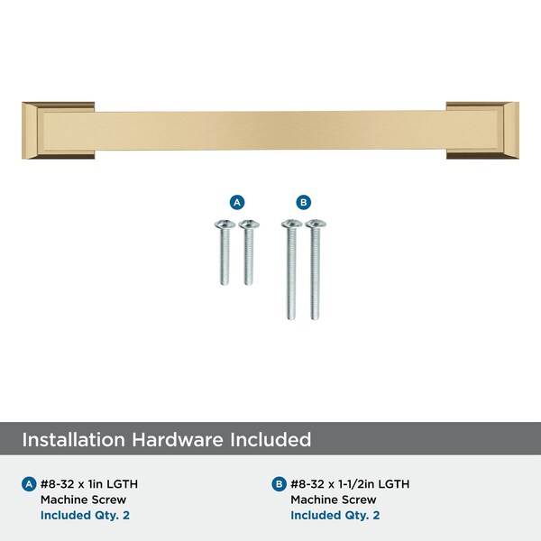 Amerock Candler 6-5/16 inch 160mm Center-to-Center Champagne Bronze Cabinet Pull - BP29364CZ