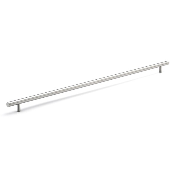 Richelieu 25-1/8 in. (638 mm) Center-to-Center Brushed Stainless Steel Contemporary Drawer Pull - BP3487638170