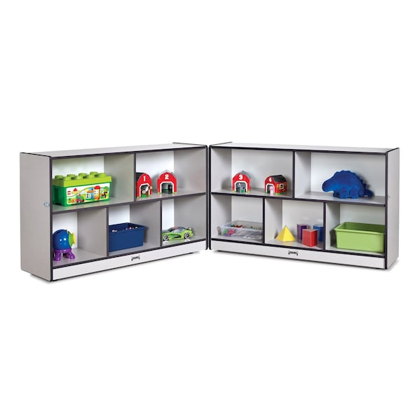 Jonti-Craft Rainbow Accents Low Mobile Fold-n-Lock, Black - 0292JCWW180