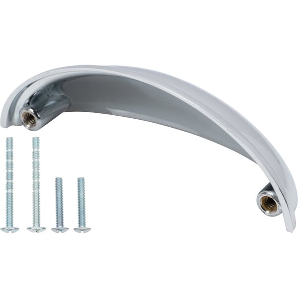 Designperfect 3'' Center-to-Center Cup Pull, Polished Chrome - DPA-C632PC