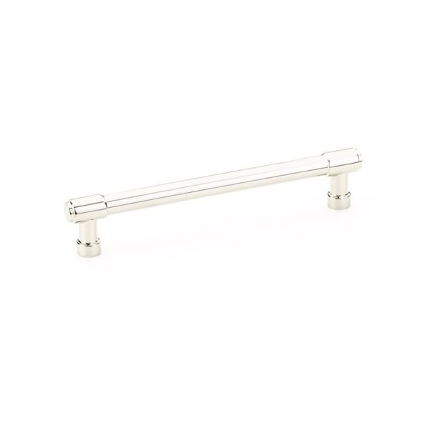 Emtek Jasper Cabinet Pull with 6 in Center to Center Polished Nickel Lifetime Finish - 86689US14