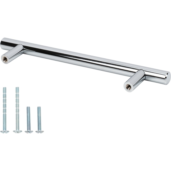 Designperfect 5-1/16'' Center-to-Center Cabinet Bar Pull, Polished Chrome, 25PK - DPA25T204PC