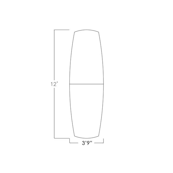 Skutchi Designs Arc Boat 45 in W, 144 in L, Grey - HAR-ABOT-48X144-DOU.BK-WA7949