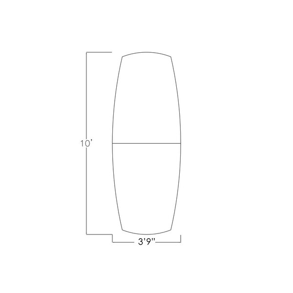 Skutchi Designs Arc Boat 45 in W, 120 in L, Black - HAR-ABOT-48X120-DOU-U999T19-ESIL