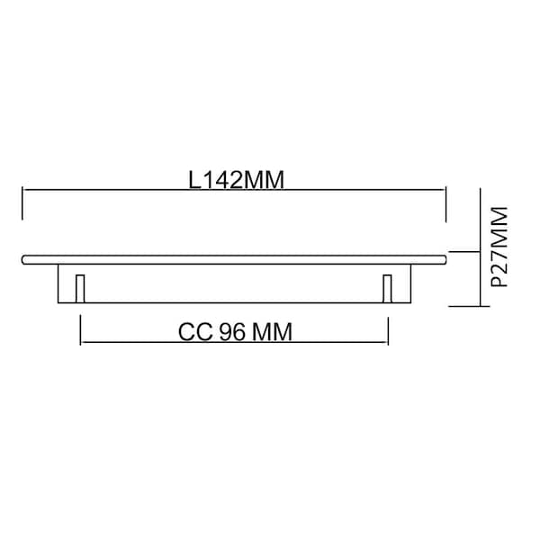 Richelieu 3-3/4 in. (96 mm) Center-to-Center Brushed Pewter Contemporary Drawer Pull - BP701396242