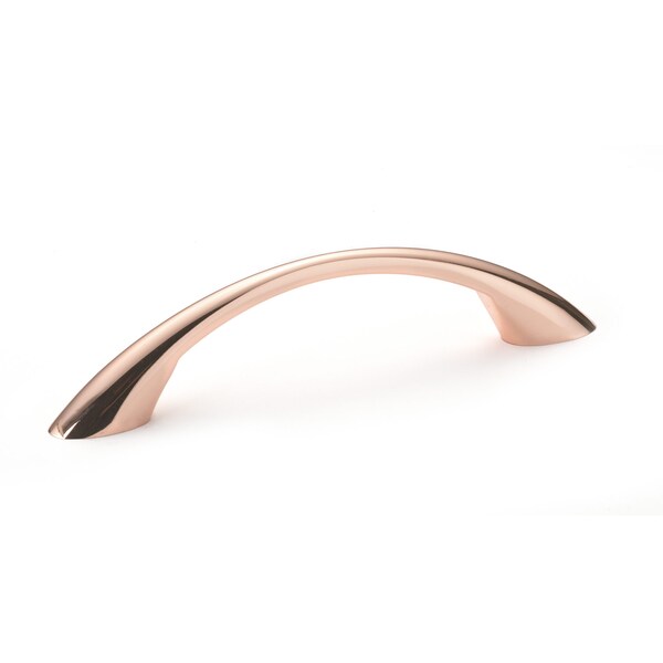 Richelieu 3-3/4 in. (96 mm) Center-to-Center Polished Copper Contemporary Drawer Pull - BP65017191