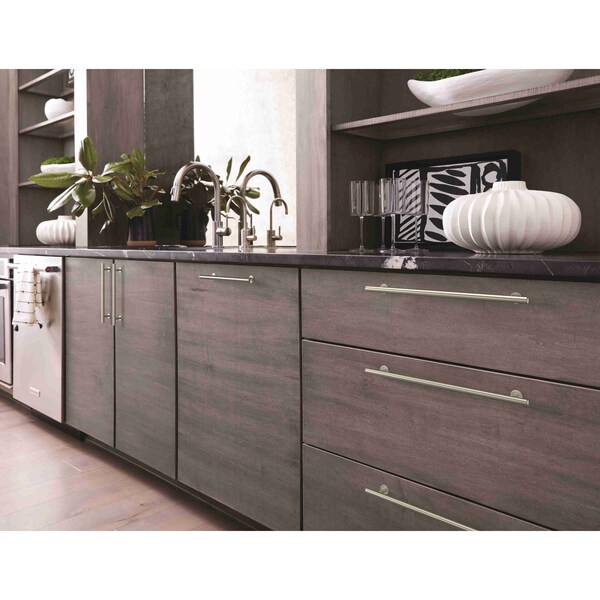 Amerock Radius 10-1/16 in 256 mm Center-to-Center Satin Nickel Cabinet Pull - BP36869G10