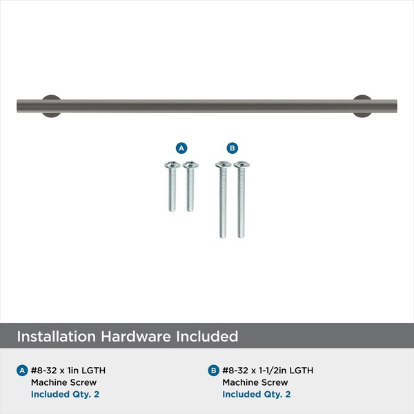 Amerock Radius 10-1/16 in 256 mm Center-to-Center Satin Nickel Cabinet Pull - BP36869G10