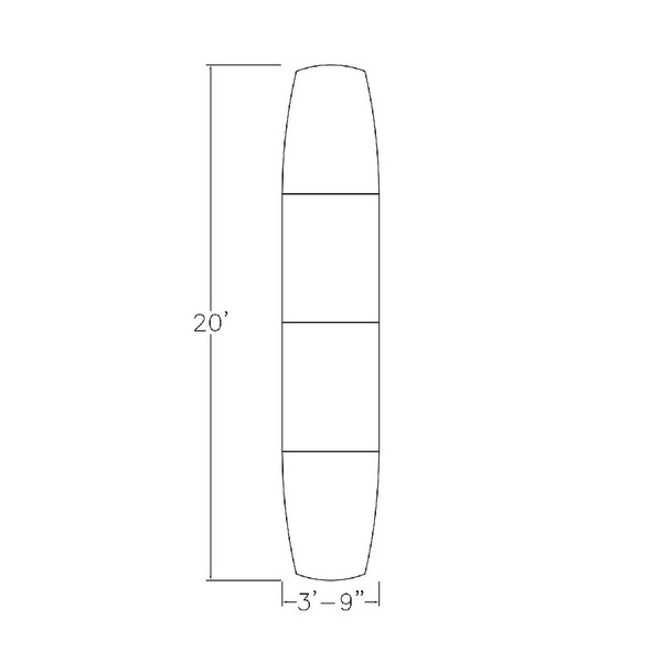 Skutchi Designs Arc Boat 45 in W, 240 in L, White - HAR-ABOT-48X240-DOU-WA7976