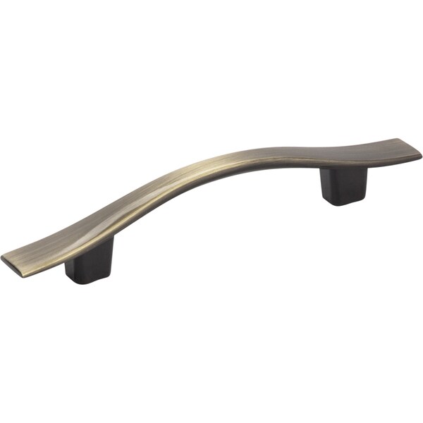 Elements By Hardware Resources 3" Center-to-Center Brushed Antique Brass Square Kingsport Cabinet Pull - 840AB