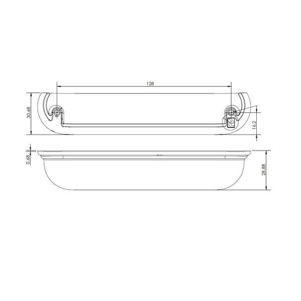 Richelieu 5 1/16 in (128 mm) Center-to-Center Polished Nickel Transitional Drawer Pull - 6574128180