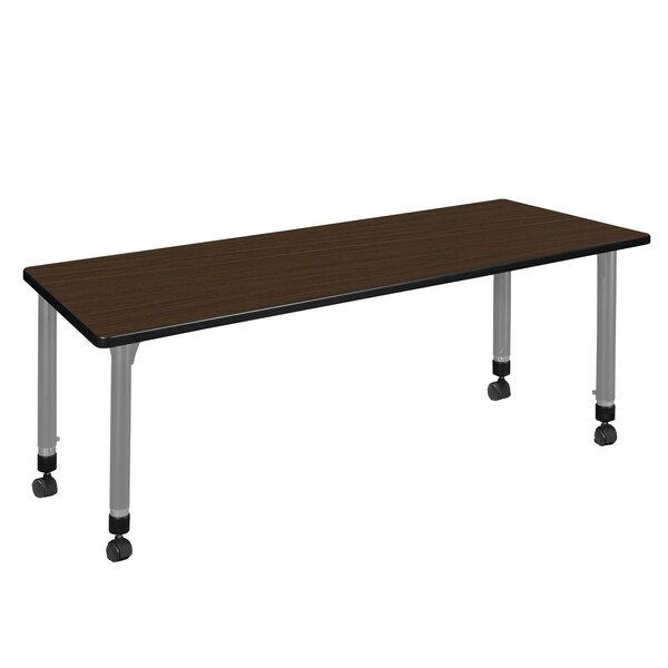 Regency Kee Height Adjustable Mobile Classroom Activity Table, 66 in W, 30 in L, Neo Walnut - MT6630NWAPCGY