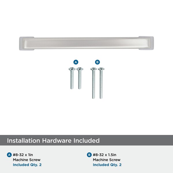 Amerock Blackrock 5-1/16 inch 128mm Center-to-Center Polished Nickel Cabinet Pull - 2000611