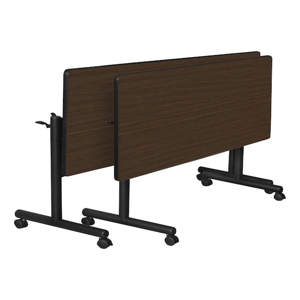 Regency Kobe Flip-Top Training Nesting Table, 72 in W, 24 in L, Neo Walnut - MKFT7224NW
