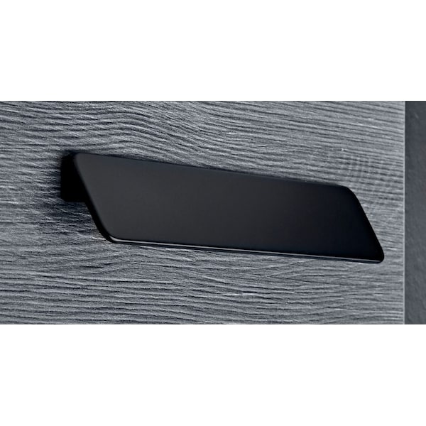 Richelieu 10 1/8 in (256 mm) Center-to-Center Matte Black Contemporary Cabinet Pull - 7888256900