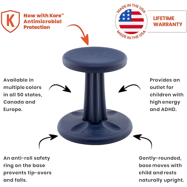 Kore Design Pre-School Wobble Chair 12in Dark Blue - 125
