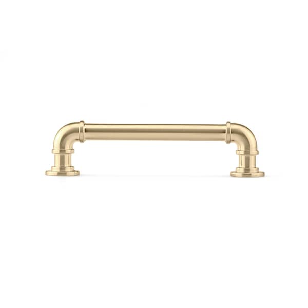 Richelieu 5 1/16 in (128 mm) Center-to-Center Satin Brass Eclectic Drawer Pull - BP2209128160