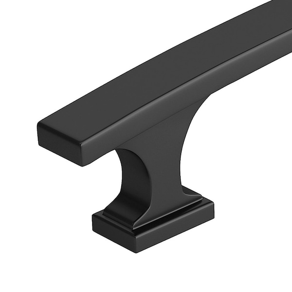 Richelieu 3 3/4-inch (96 mm) Center to Center Matte Black Transitional Cabinet Pull - BP5254096900