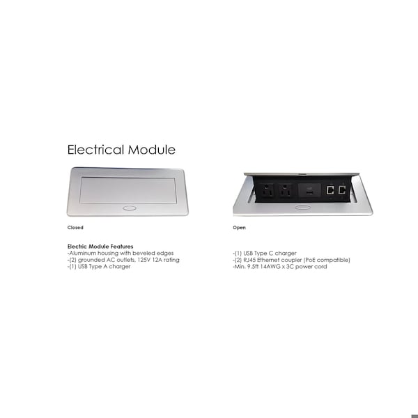 Skutchi Designs 45 in W, 96 in L, 29 in H, Engineered Wood Top, Grey - HAR-AREC-46X93-T-ELEC-ASIANNIGHT