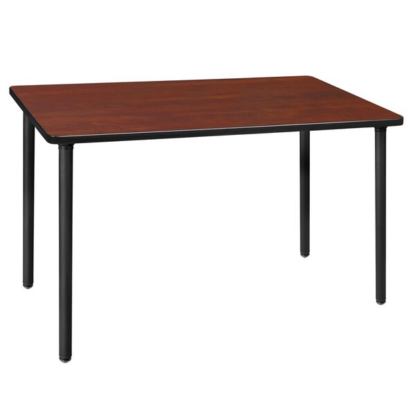 Regency Kee Folding Tables, 48 W, 24 L, 29 H, Wood, Metal Top, Cherry - MTF4824CHBK