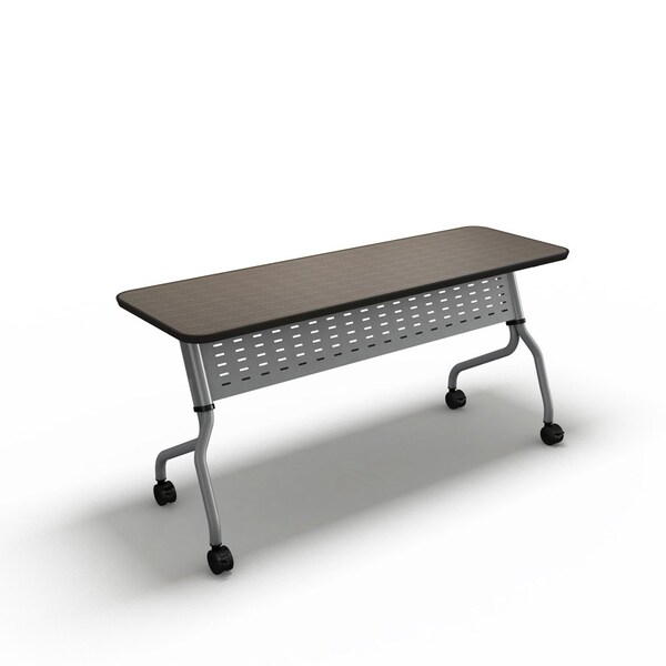 Safco Rectangle Sync 72"x18" Rectangular Table, Mocha, 72 W, 18 L, 29.5 H, Laminate Top Top, Mocha - SY1872TLDCM