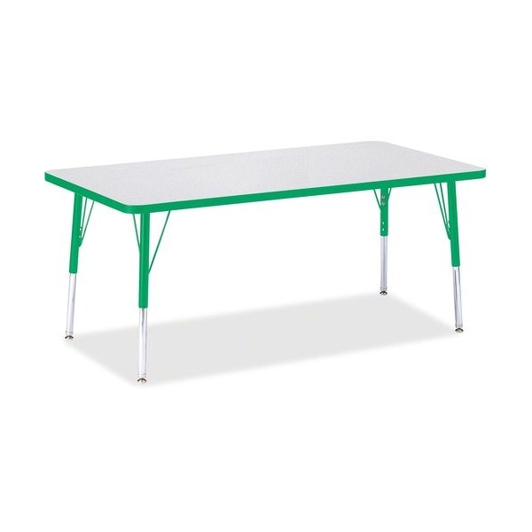 Jonti-Craft TABLE, RECTANGLE, 30X60, GY/GN - JNT6408JCE119