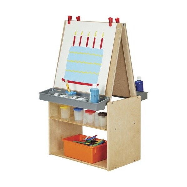 Jonti-Craft Art Center, w/Storage, 2-Station, 25inx23-1/2inx42in, Baltic - JNT7092YT