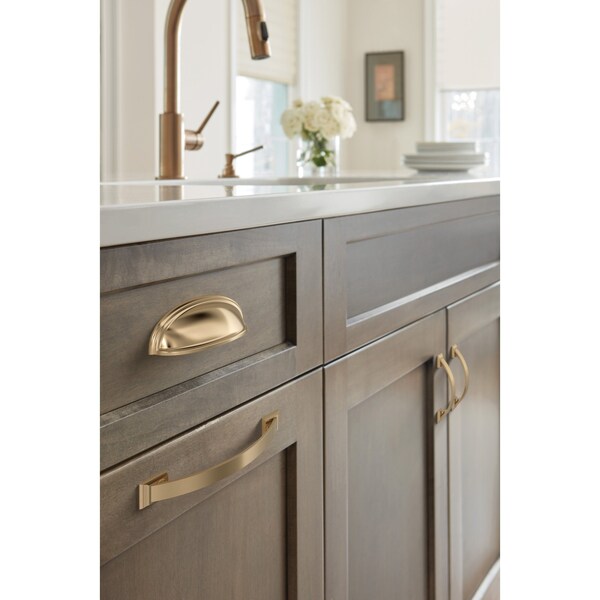 Amerock Candler 3-3/4 inch 96mm Center-to-Center Champagne Bronze Cabinet Pull - BP29355CZ