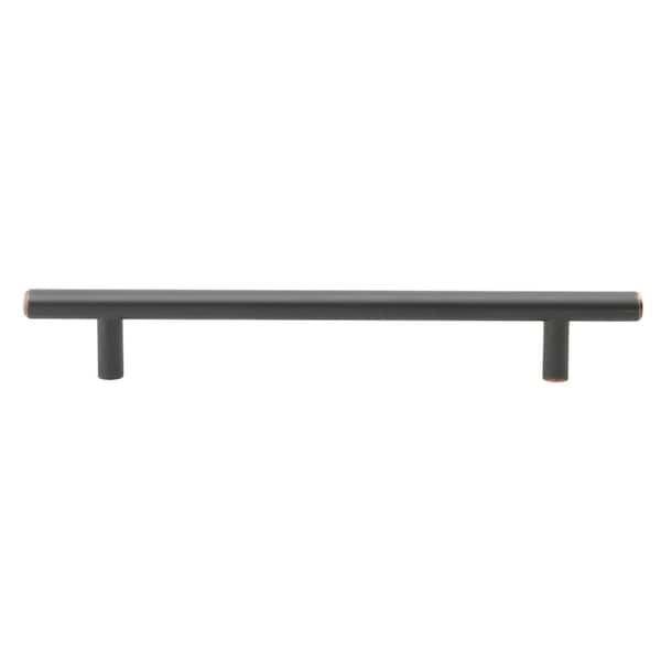 Gliderite Hardware 6-1/4 in. Center to Center Oil Rubbed Bronze Solid Steel Bar Pull - 5003-160-ORB, 5PK - 5003-160-ORB-5