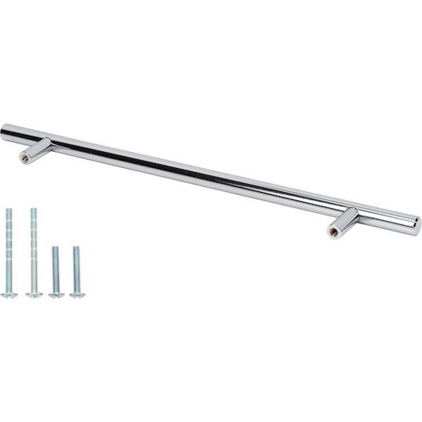 Designperfect 8-13/16'' Center-to-Center Cabinet Bar Pull, Polished Chrome, 10PK - DPA10T207PC
