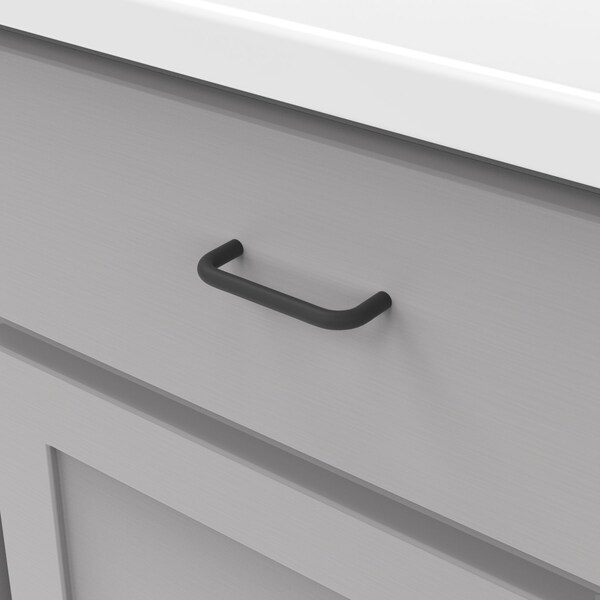 Hickory Hardware Wire Pulls Collection Pull 3 Inch Center to Center Matte Black Finish - PW553-MB