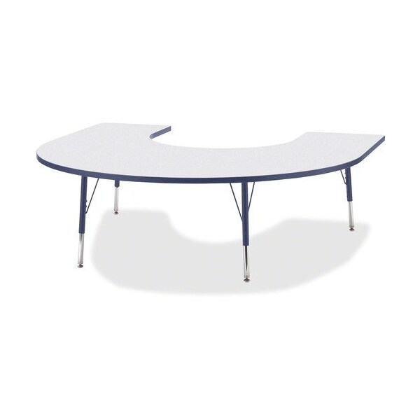 Jonti-Craft TABLE, HORSESHOE, 60X66, GY/NY - JNT6445JCE112