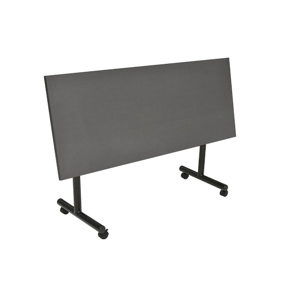 Kobe Rectangle FlipTop Table, 60" W, 29" H, Laminate Top, Gray - MKFT6030GY47BY