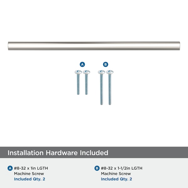 Amerock Versa 8-13/16 inch 224mm Center-to-Center Polished Nickel Cabinet Pull - BP36915PN