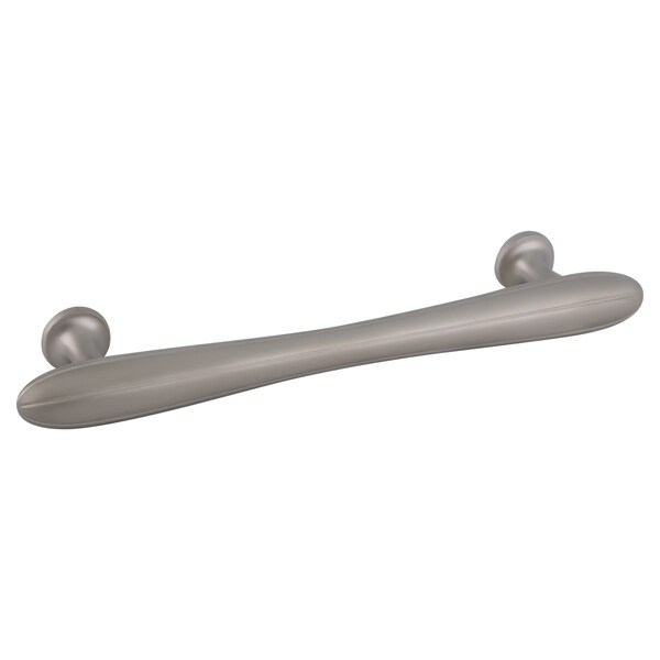 Amerock Angouri Oval Shape Bar Cabinet Drawer Pull 5 in. Center To Center Satin Nickel Matte - BP24233SN