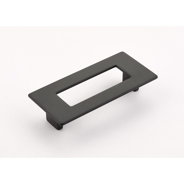 Schaub 96mm Center to Center Rectangular Finestrino Cabinet Pull Matte Black Finish - 444-MB