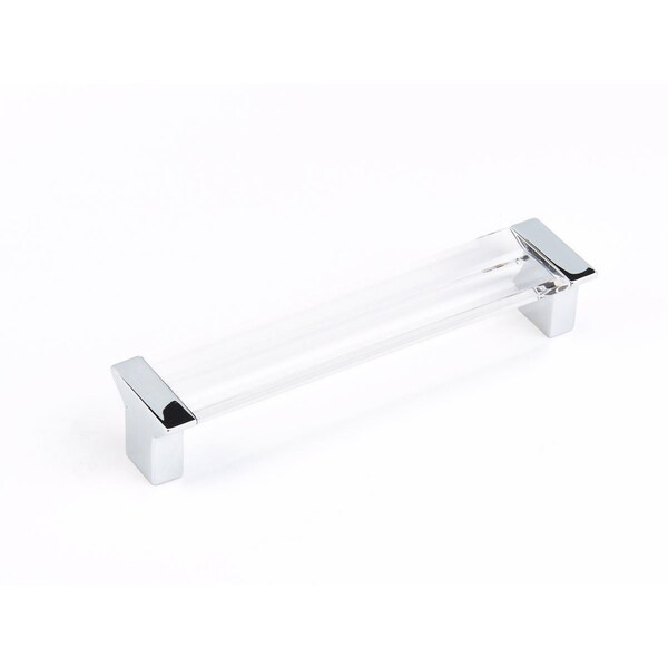 Schaub 5-1/16in Center to Center Positano Clear Cabinet Pull Polished Chrome Finish - 316-26-CL