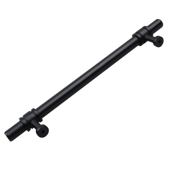 Gliderite Hardware 6-1/4 in. Center to Center Matte Black Barrel Ring Bar Pull - 4340-160-MB, 25PK - 4340-160-MB-25