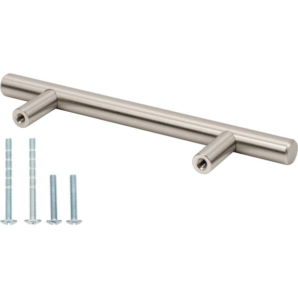 Designperfect 3-3/4'' Center-to-Center Bar Pull, Brushed Satin Nickel, 10PK - DPA10T203SNB