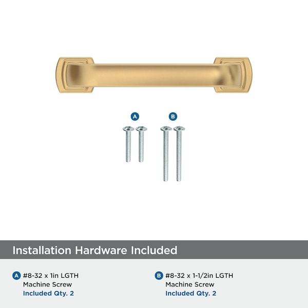 Amerock Surpass 3 inch 76mm Center-to-Center Champagne Bronze Cabinet Pull - BP36897CZ