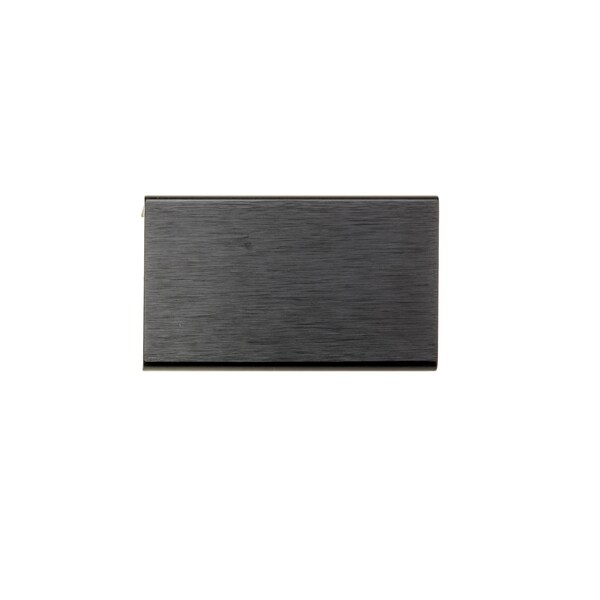 Richelieu 1 31/32 in (50 mm) Center-to-Center Brushed Black Contemporary Edge Cabinet Pull - BP989850990