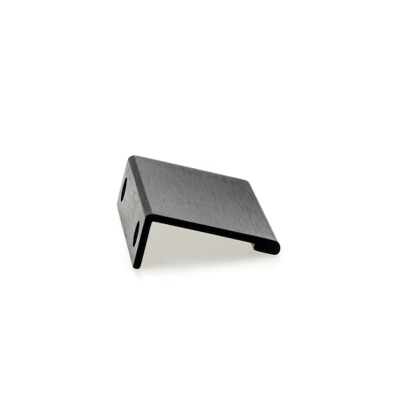 Richelieu 1 31/32 in (50 mm) Center-to-Center Brushed Black Contemporary Edge Cabinet Pull - BP989850990