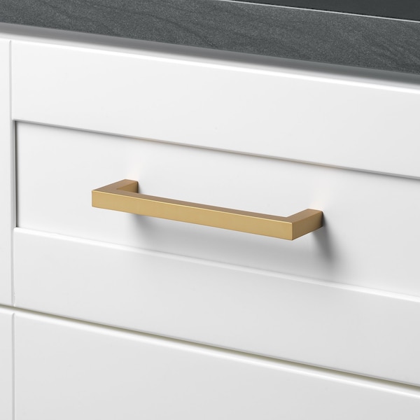 Gliderite Hardware 6-1/4 in. Center to Center Solid Square Bar Pull Brass Gold - 21683-160-BG-1