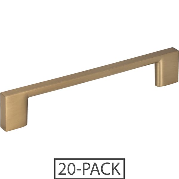 Jeffrey Alexander of the 128 mm Center-to-Center Satin Bronze Square Sutton Cabinet Bar Pull 20PK - 635-128SBZ-20