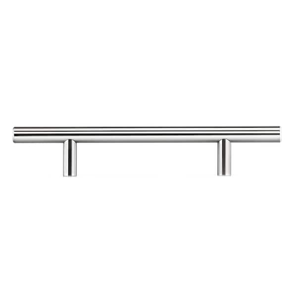Richelieu 5-1/16 in. (128 mm) Center-to-Center Chrome Steel Contemporary Drawer Pull - BP305128140