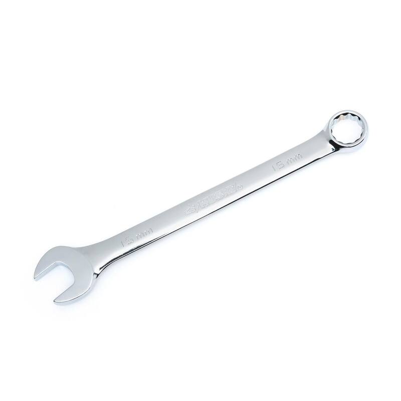 Husky 15 mm 12-Point Metric Full Polish Combination Wrench - HCW15MM-05