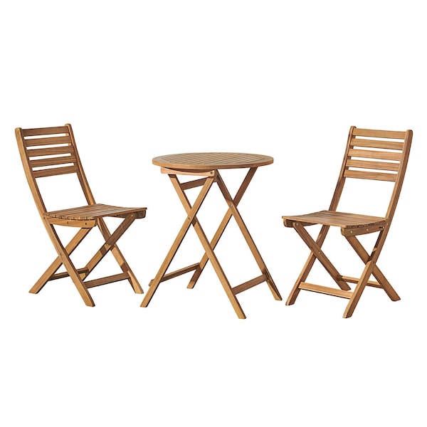 Alaterre Furniture Cabot Folding Table and Chair Set - Round Table and 2 Chairs - ANBT01ANO