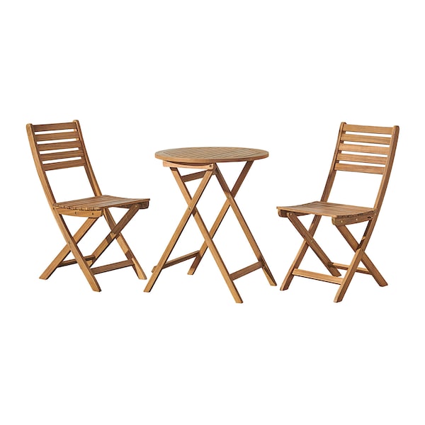 Alaterre Furniture Cabot Folding Table and Chair Set - Round Table and 2 Chairs - ANBT01ANO