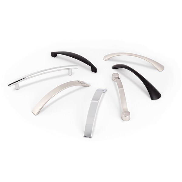 Elements By Hardware Resources 128 mm Center-to-Center Polished Chrome Arched Belfast Cabinet Pull - 976-128PC
